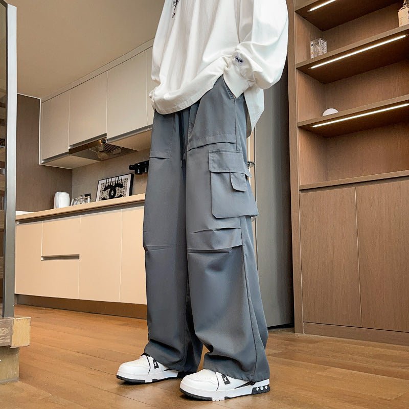 Loose Hong Kong Style Ins Straight Casual Pants - E. M. E. LLC0