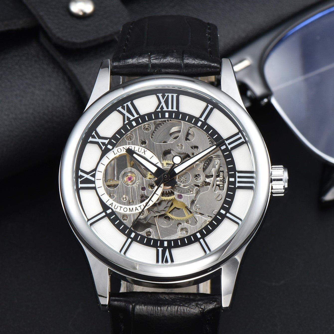 Men's Mechanical Watch Roman Scale Waterproof Fashion Business - E. M. E. LLC0