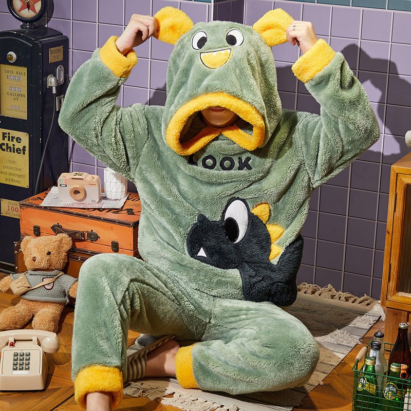 Men's Plush Thickened Housewear Pajamas - E. M. E. LLC0