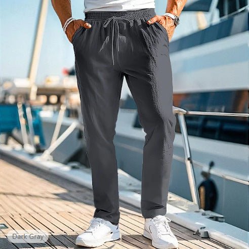 Men's Trousers Summer Elastic Waist Straight - E. M. E. LLC0