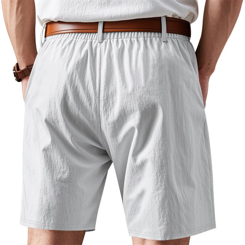 American Casual Men's Linen Summer Breathable Tether Beach Shorts - E. M. E. LLC0
