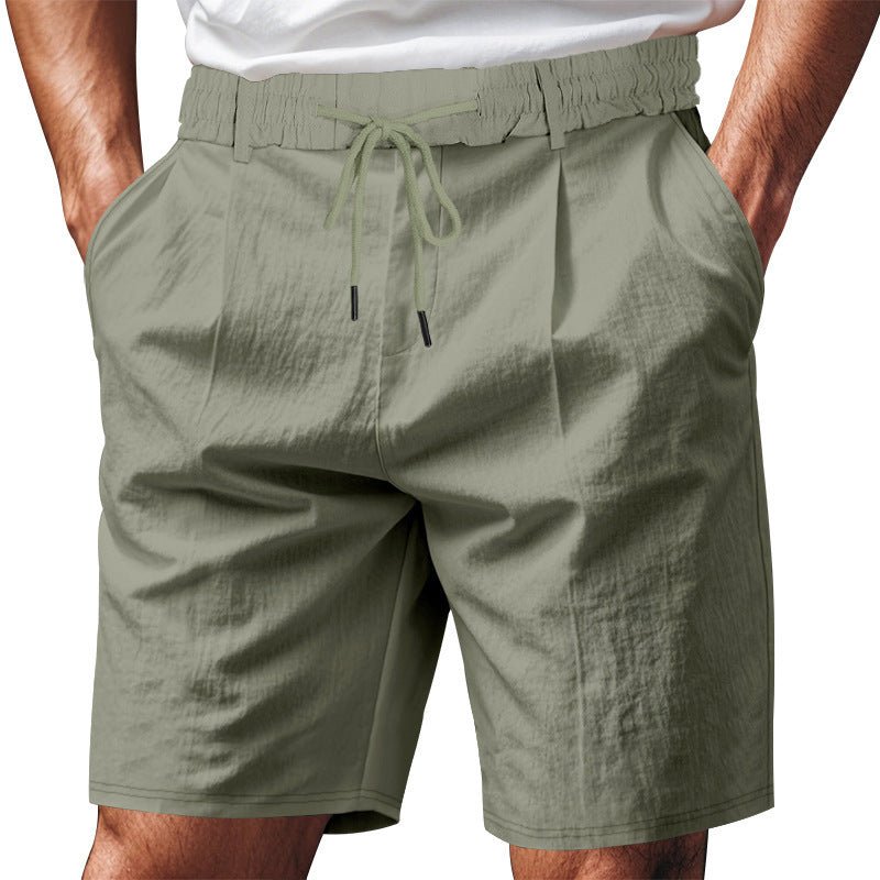 American Casual Men's Linen Summer Breathable Tether Beach Shorts - E. M. E. LLC0