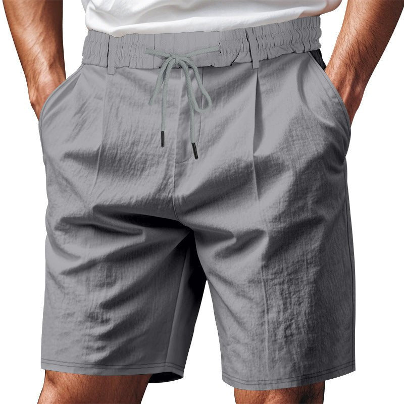 American Casual Men's Linen Summer Breathable Tether Beach Shorts - E. M. E. LLC0