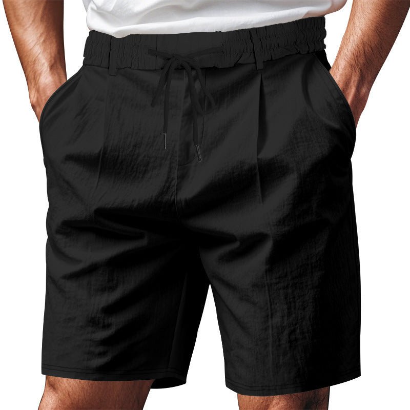 American Casual Men's Linen Summer Breathable Tether Beach Shorts - E. M. E. LLC0
