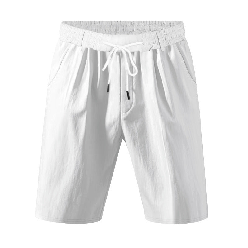 American Casual Men's Linen Summer Breathable Tether Beach Shorts - E. M. E. LLC0
