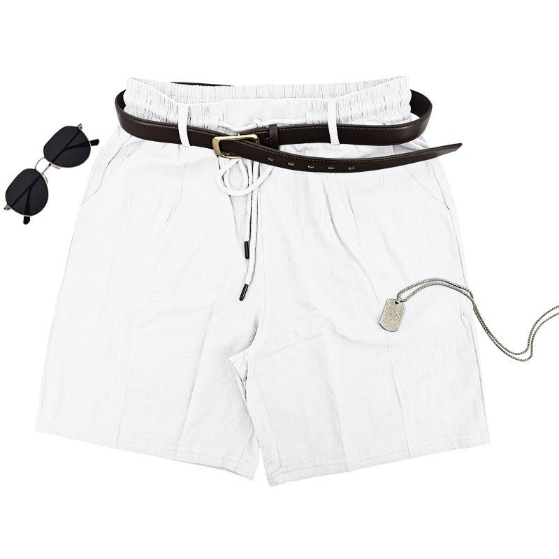 American Casual Men's Linen Summer Breathable Tether Beach Shorts - E. M. E. LLC0
