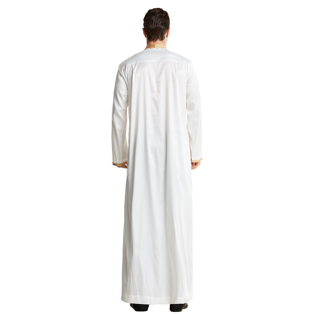 Arabian Middle East Stand Collar Embroidered Robe - E. M. E. LLC0