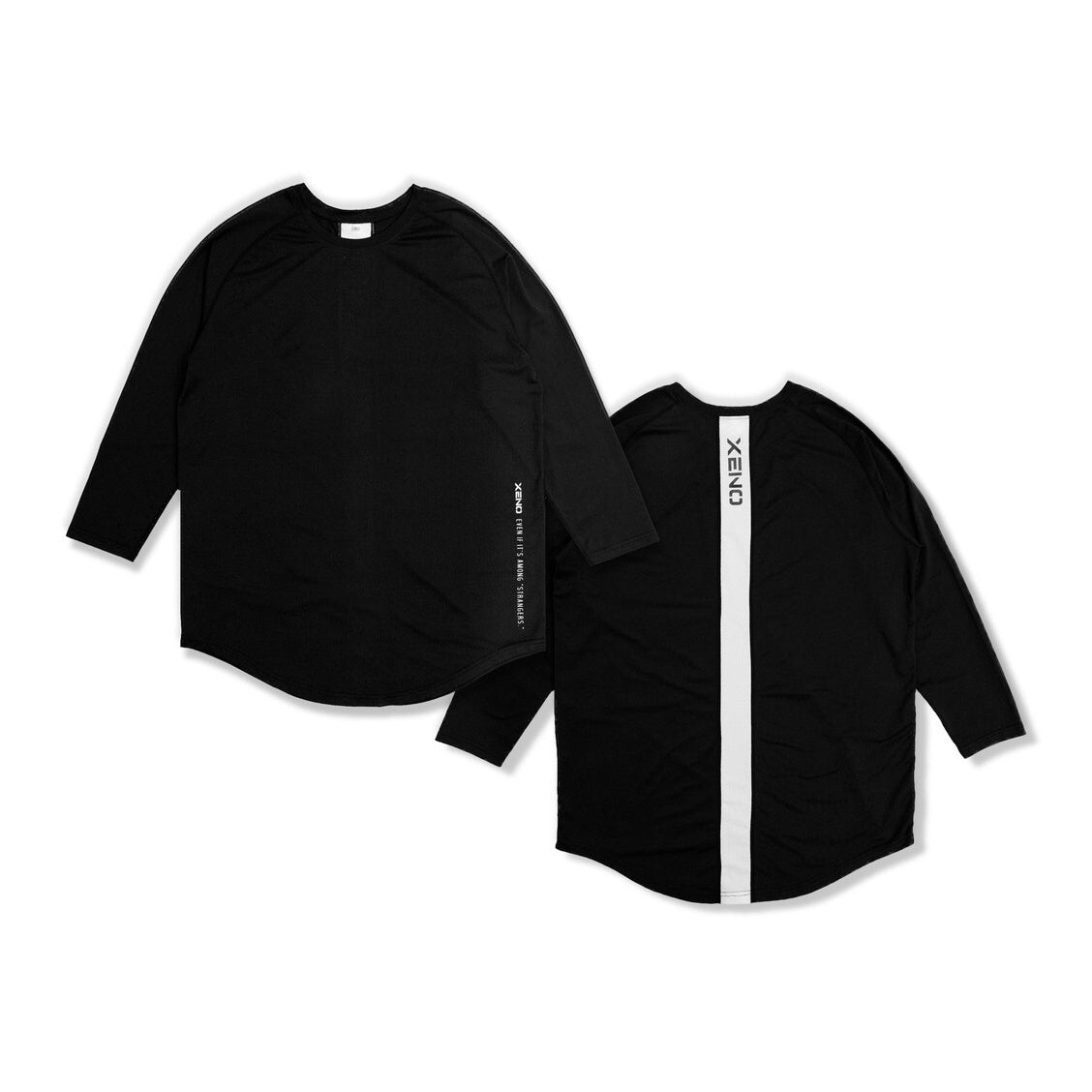 Back Vertical Letter Sports T-shirt Fitness Long Sleeve - E. M. E. LLC0