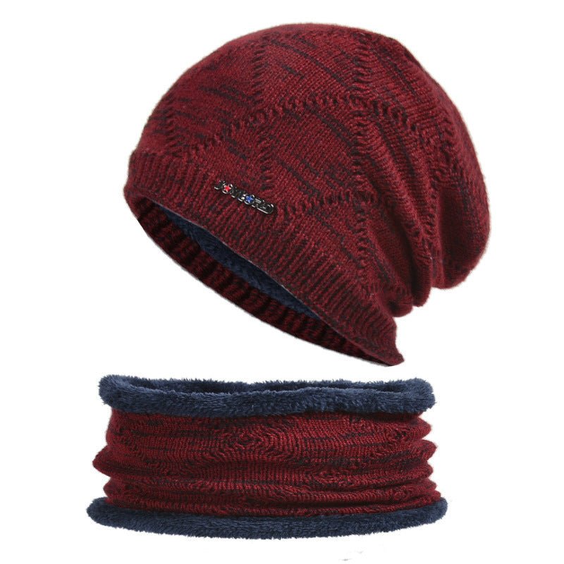 Biking Men's Two - piece Woolen Hat With Head And Ear Protection - E. M. E. LLC0