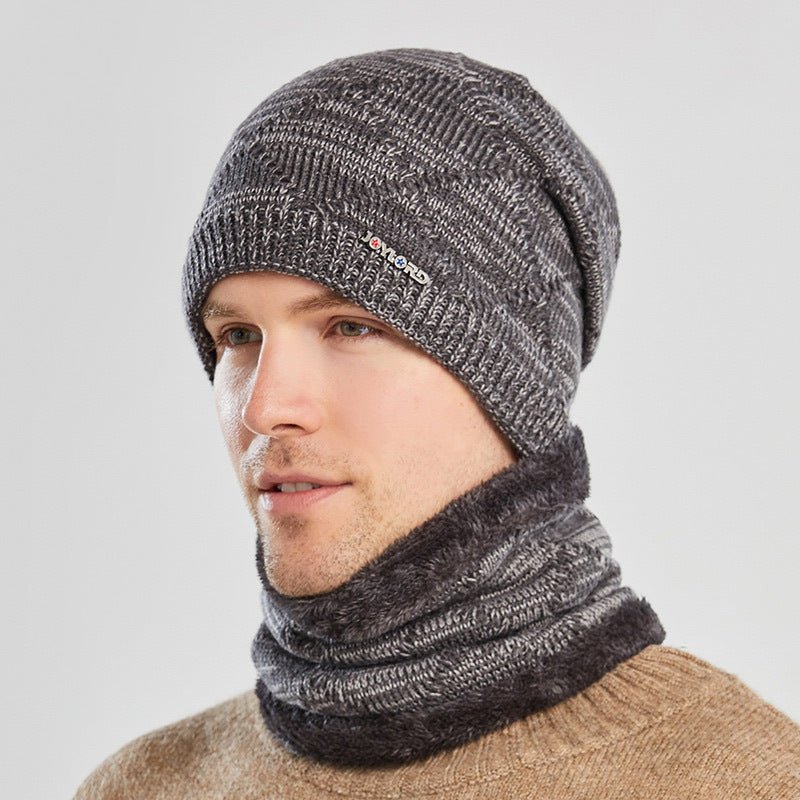 Biking Men's Two - piece Woolen Hat With Head And Ear Protection - E. M. E. LLC0