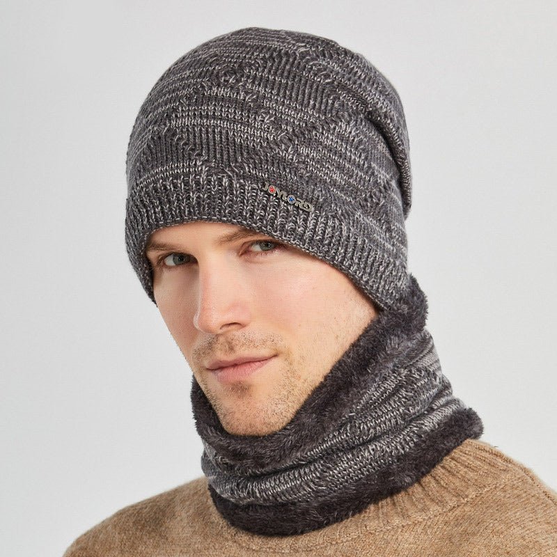 Biking Men's Two - piece Woolen Hat With Head And Ear Protection - E. M. E. LLC0