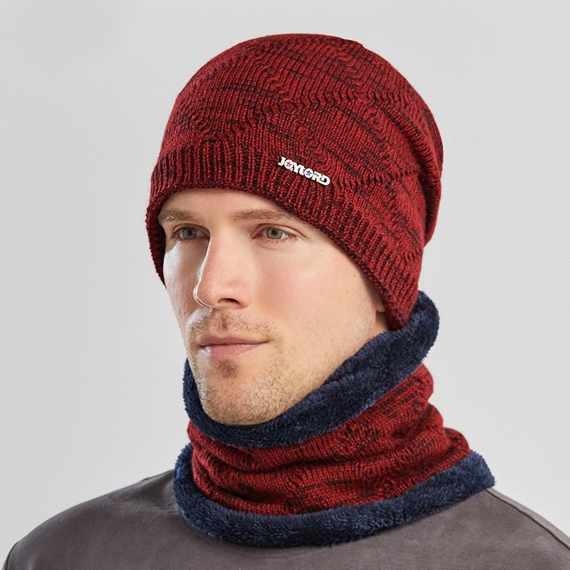 Biking Men's Two - piece Woolen Hat With Head And Ear Protection - E. M. E. LLC0