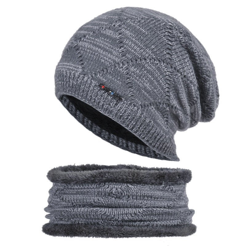 Biking Men's Two - piece Woolen Hat With Head And Ear Protection - E. M. E. LLC0