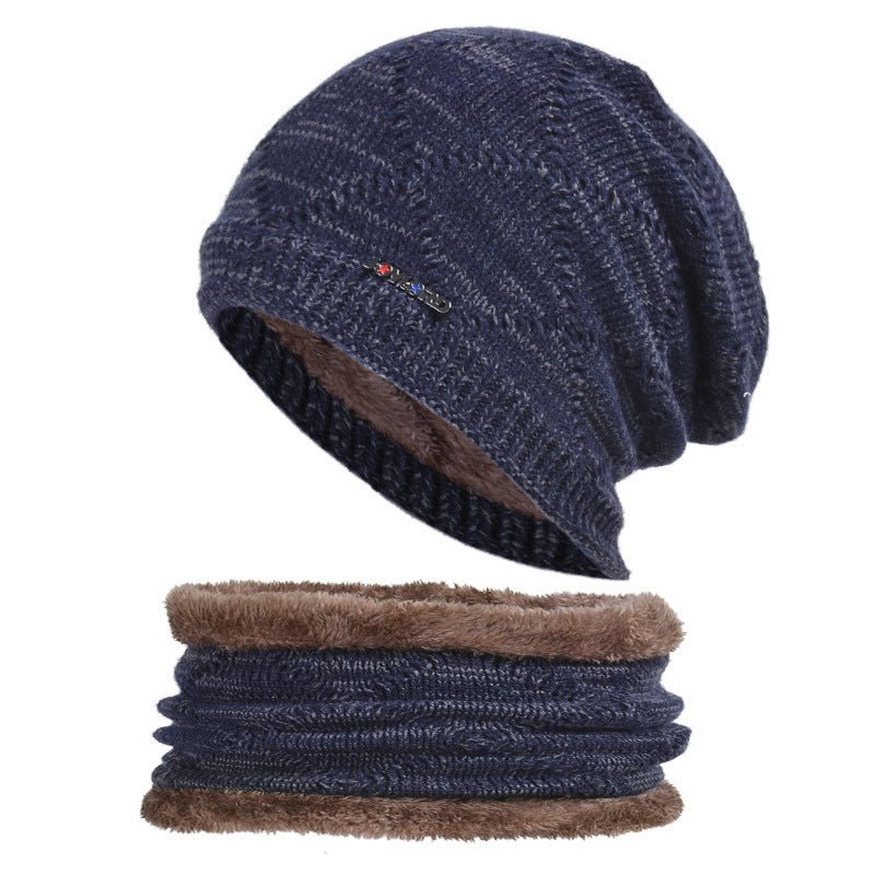 Biking Men's Two - piece Woolen Hat With Head And Ear Protection - E. M. E. LLC0