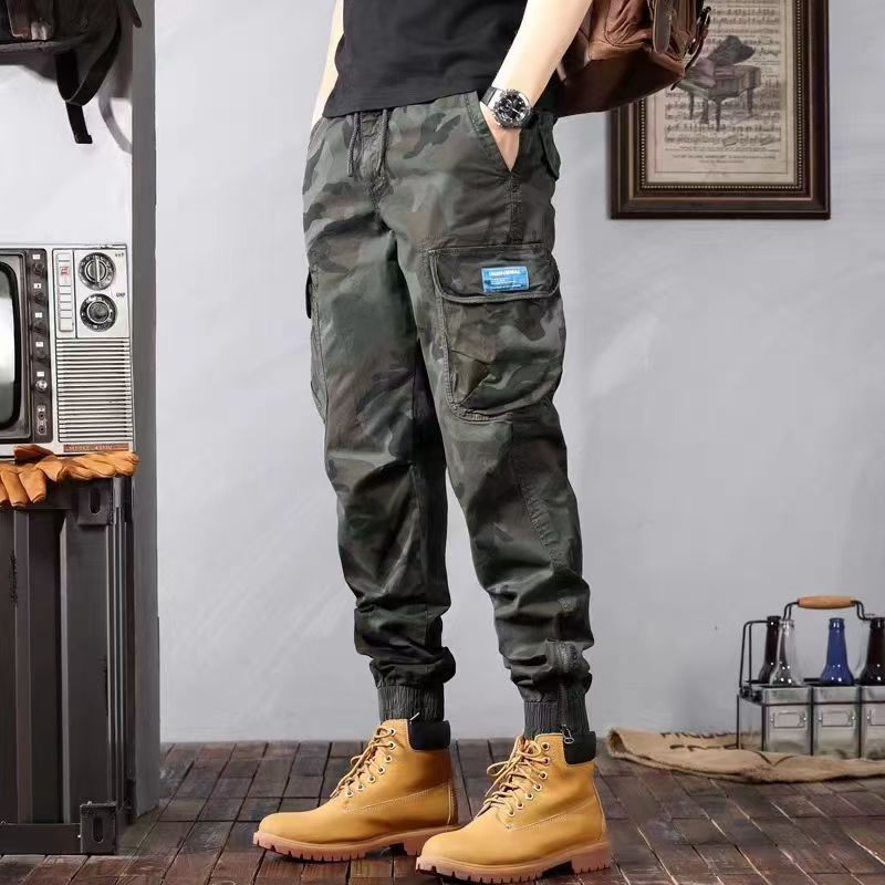 Camouflage Cargo Pants Men's Trousers With Pockets Fashion Casual Loose Tapered Pants - E. M. E. LLC0