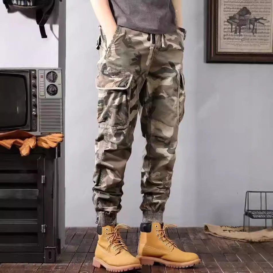 Camouflage Cargo Pants Men's Trousers With Pockets Fashion Casual Loose Tapered Pants - E. M. E. LLC0