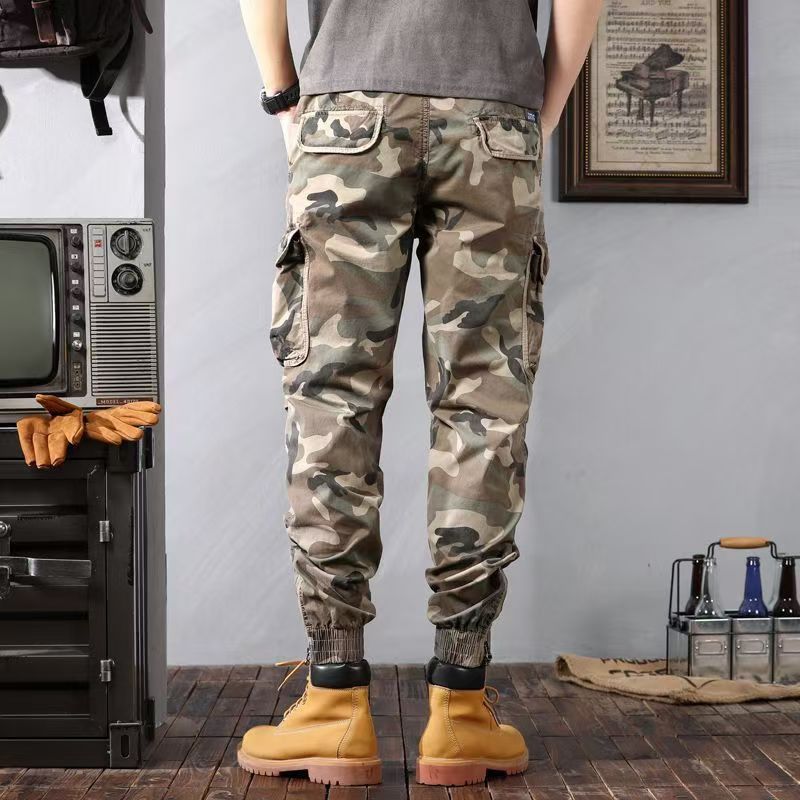 Camouflage Cargo Pants Men's Trousers With Pockets Fashion Casual Loose Tapered Pants - E. M. E. LLC0