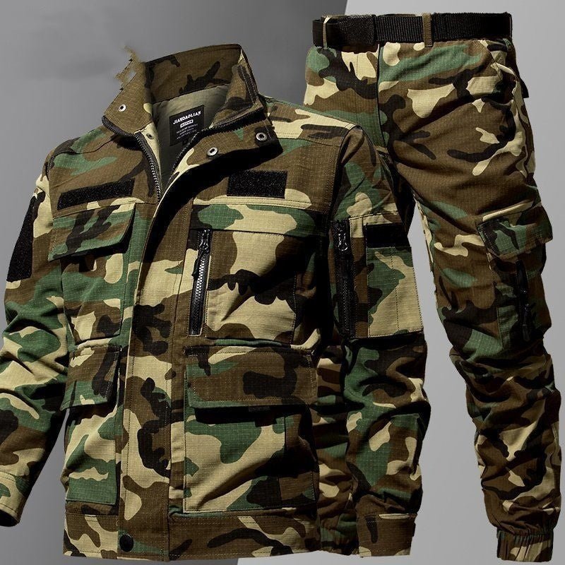 Camouflage Clothing Men's Autumn And Winter Suit Tear - resistant Fitness Shirt Labor Overalls - E. M. E. LLC0