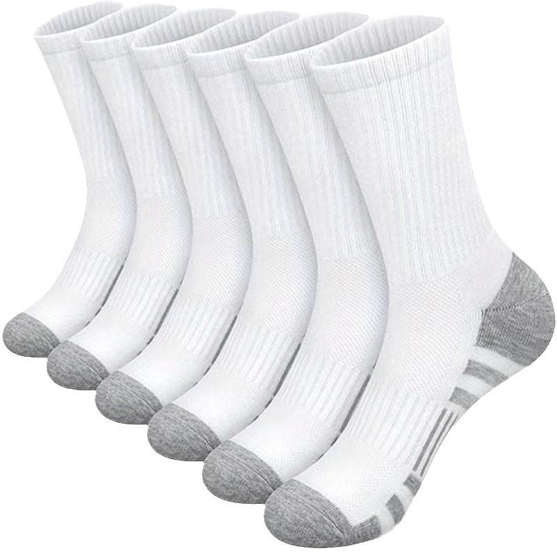 Color Matching Athletic Socks Plus Size Basketball Mid Tube Cotton Breathable - E. M. E. LLC0