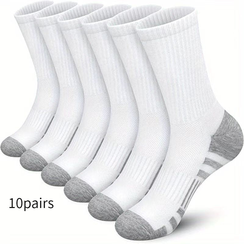 Color Matching Athletic Socks Plus Size Basketball Mid Tube Cotton Breathable - E. M. E. LLC0