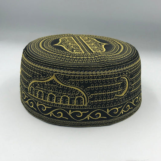 Cotton Embroidery Caps New Muslim Men Prayer Hats - E. M. E. LLC0