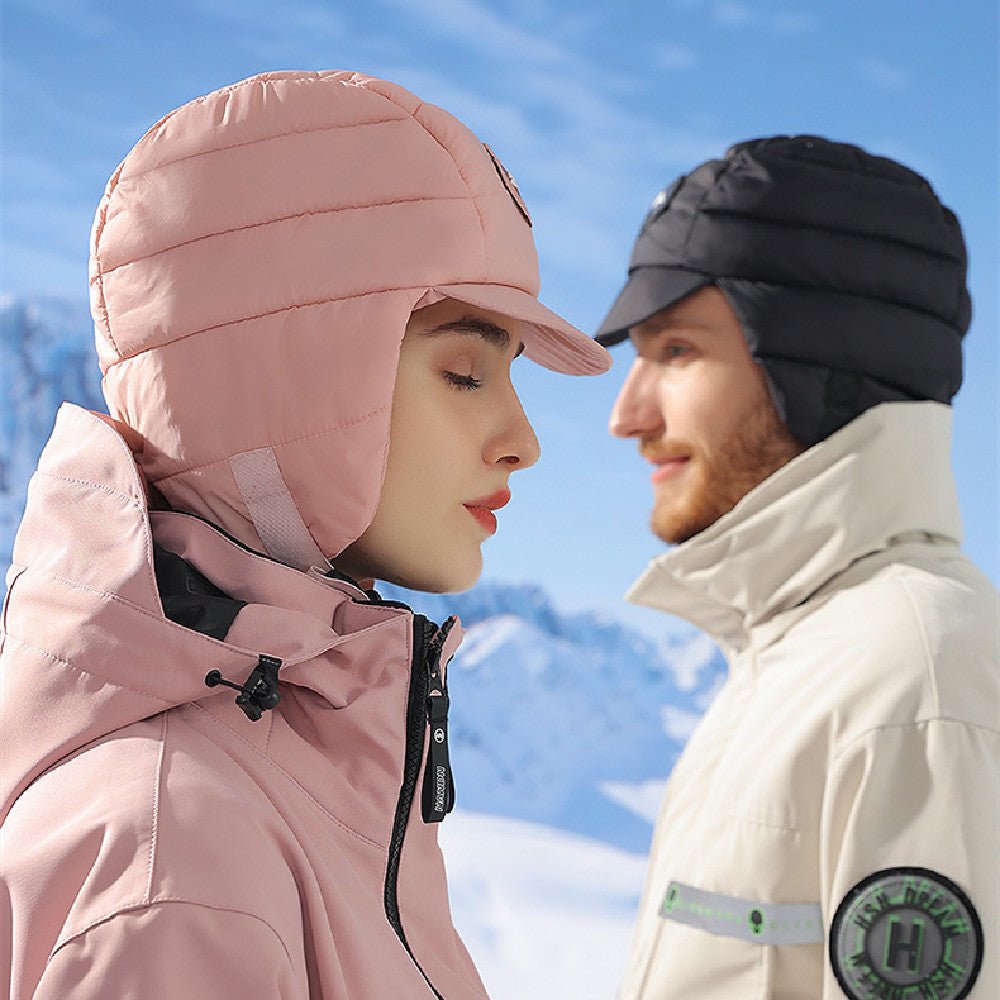 Down Plush Hat For Women Cycling Windproof Waterproof Ear Protection Warm Fashion Hats Winter Thicken Caps - E. M. E. LLC0