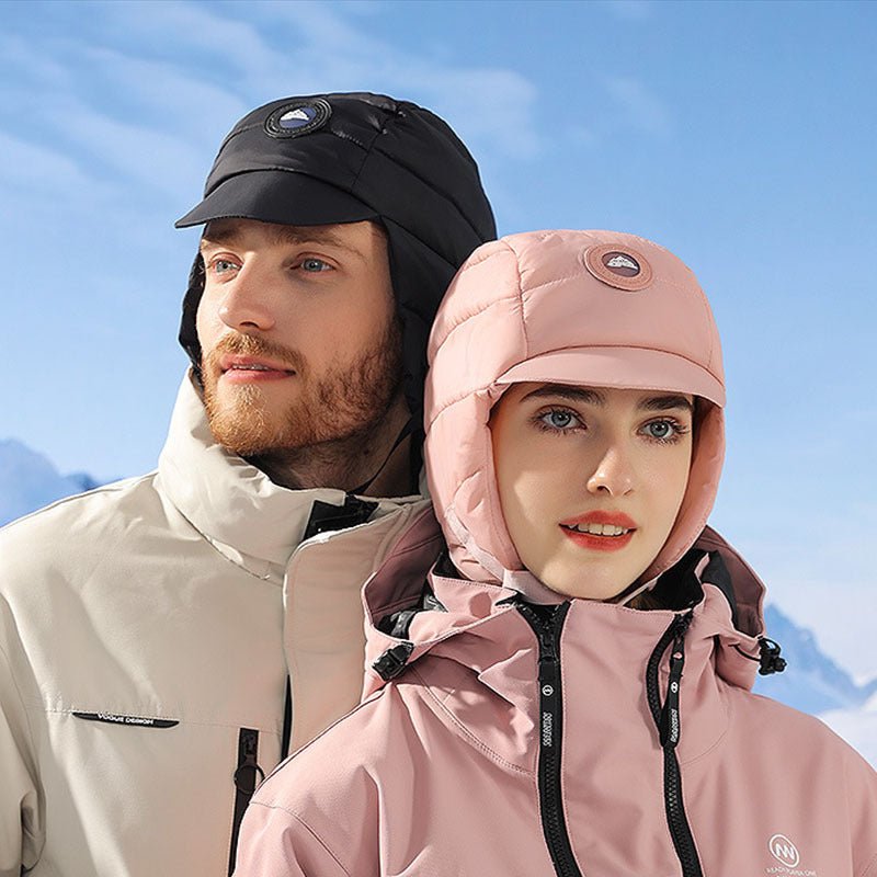 Down Plush Hat For Women Cycling Windproof Waterproof Ear Protection Warm Fashion Hats Winter Thicken Caps - E. M. E. LLC0