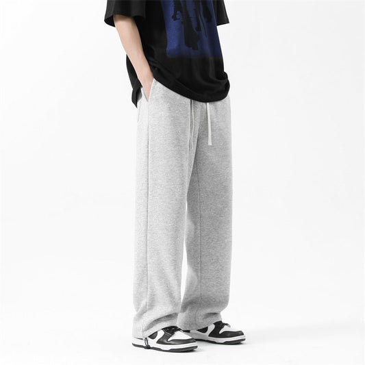 Drawstring Ankle - tied Loose Straight Sweatpants - E. M. E. LLC0