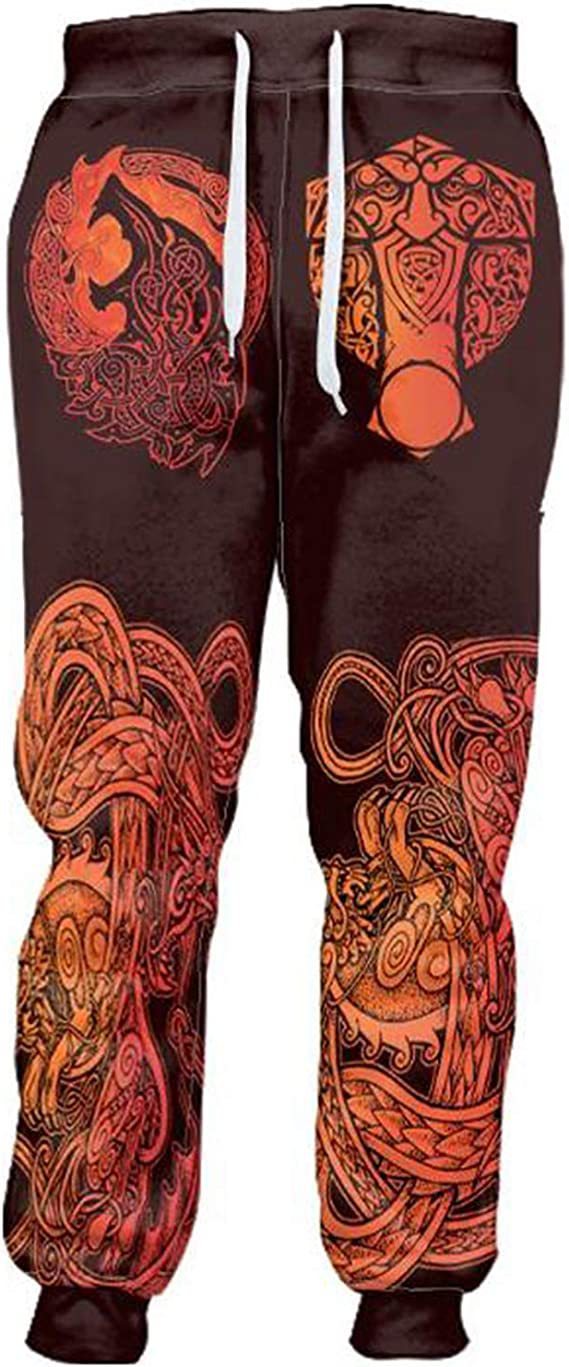 European and American Leisure Sports 3D Digital Printing Loose Couple Pants - E. M. E. LLC0