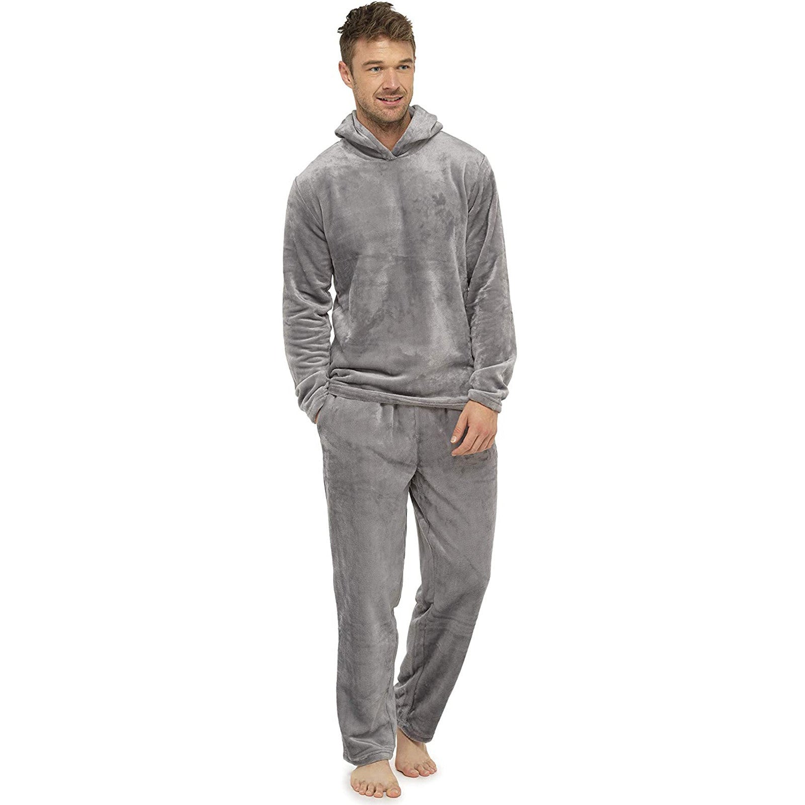 Flannel Grey Simple Home Men's Pajamas - E. M. E. LLC0