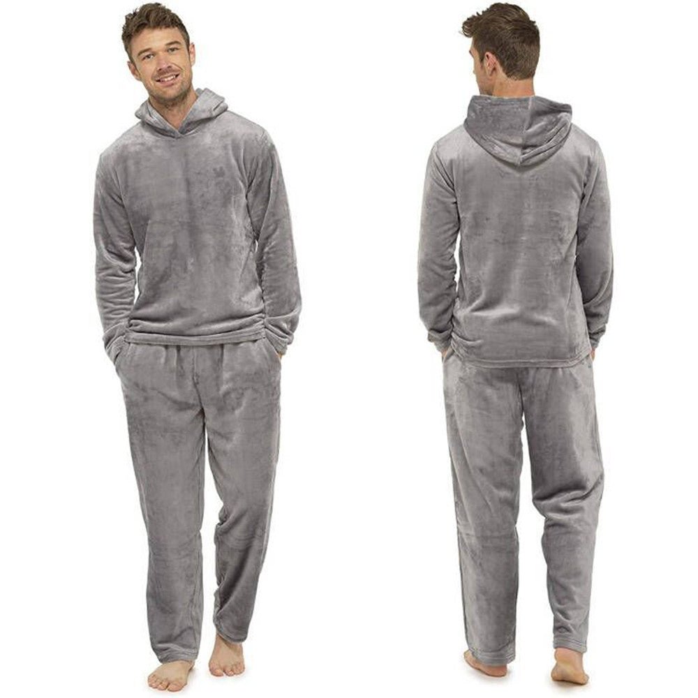 Flannel Grey Simple Home Men's Pajamas - E. M. E. LLC0