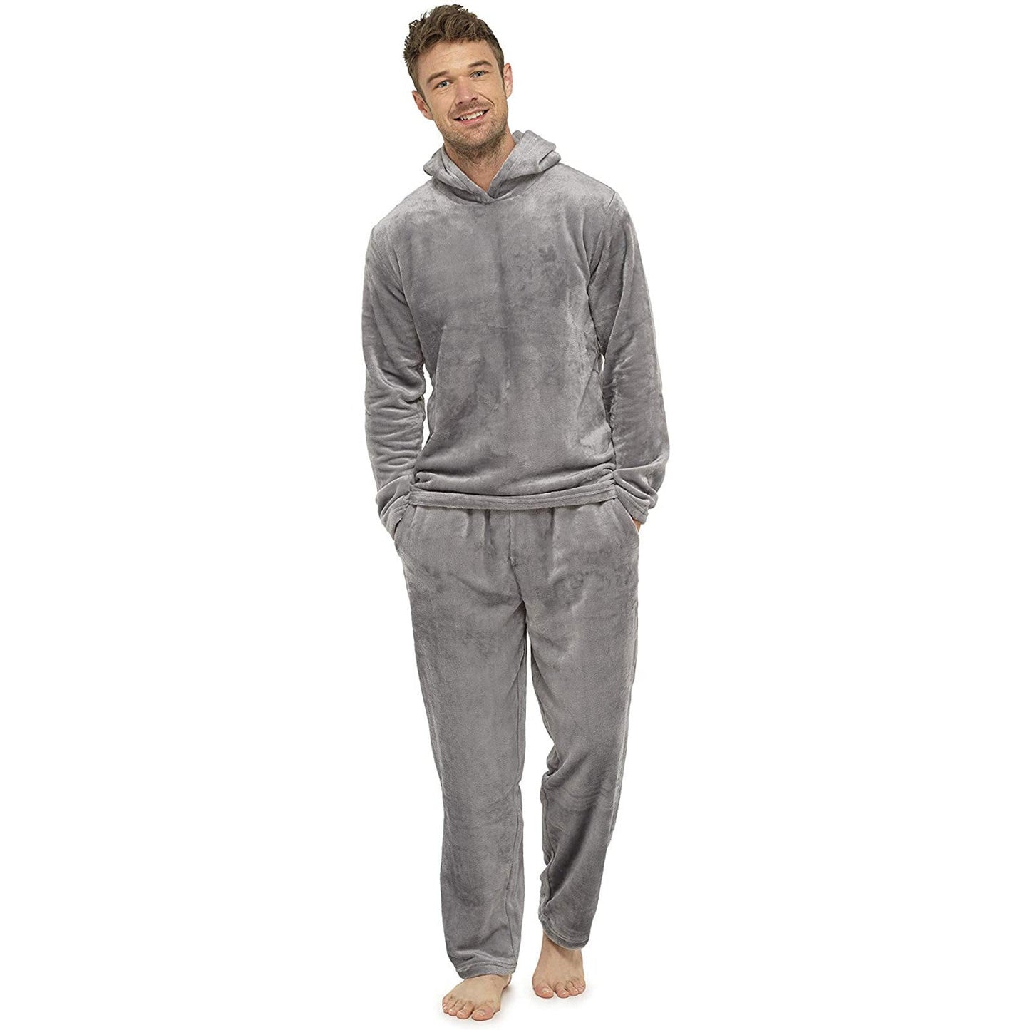 Flannel Grey Simple Home Men's Pajamas - E. M. E. LLC0
