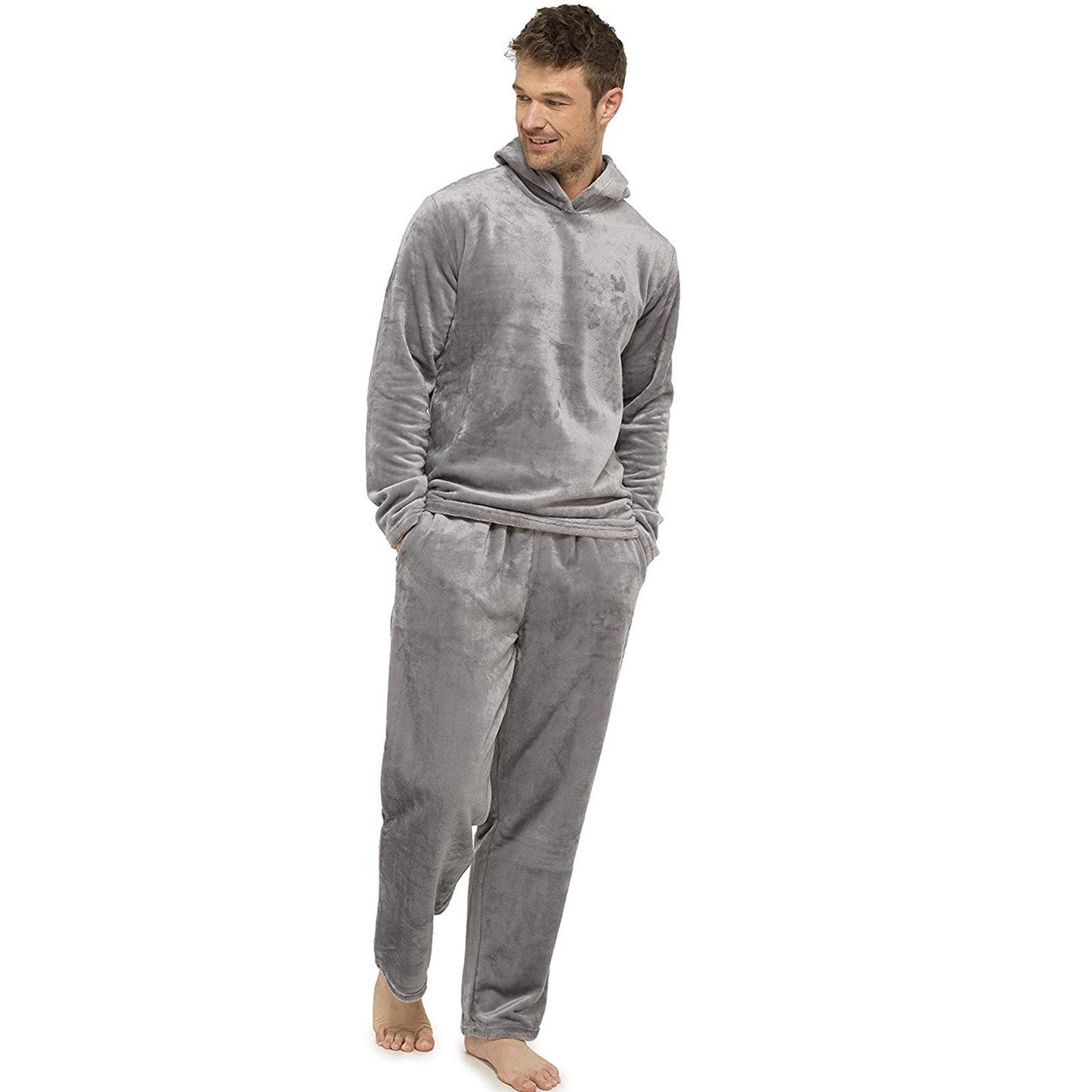 Flannel Grey Simple Home Men's Pajamas - E. M. E. LLC0