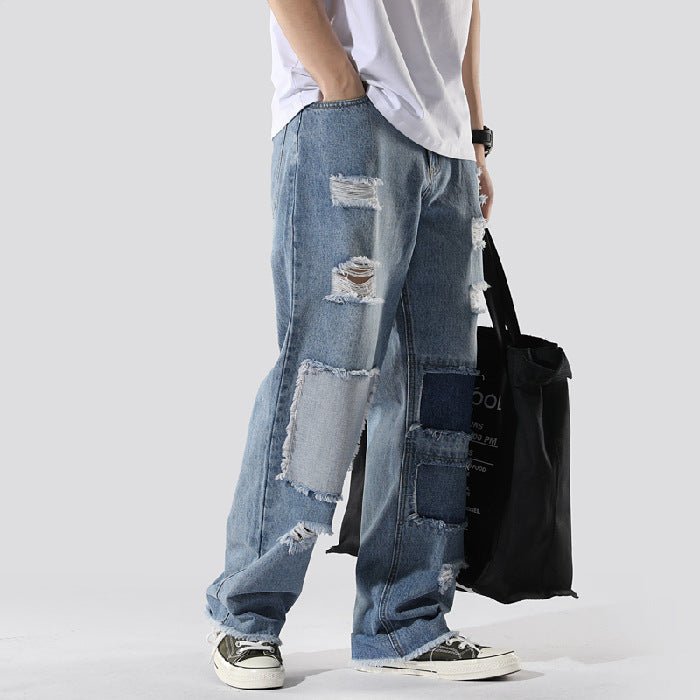Ins French Overalls Men's Baggy Daddy Pants - E. M. E. LLC0