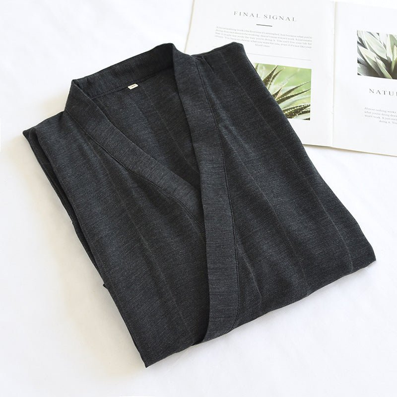 Japanese Style Lace - up Kimono Pajamas Men's Spring And Summer Pure Cotton Thin - E. M. E. LLC0