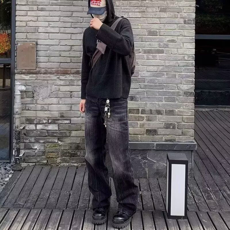 Jeans Retro Loose Men And Women Straight - E. M. E. LLC0