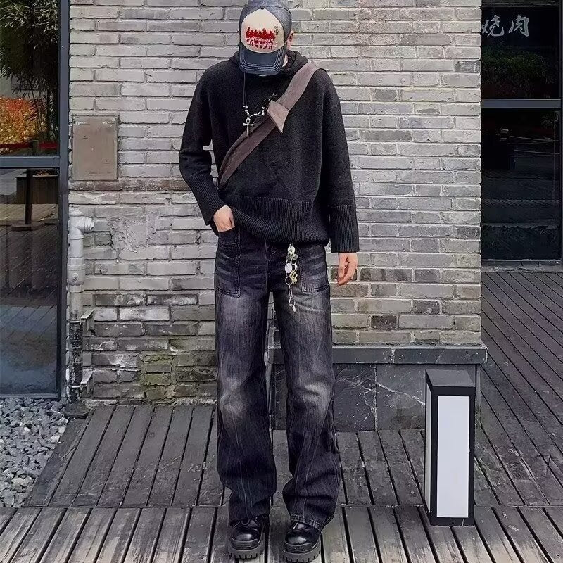 Jeans Retro Loose Men And Women Straight - E. M. E. LLC0