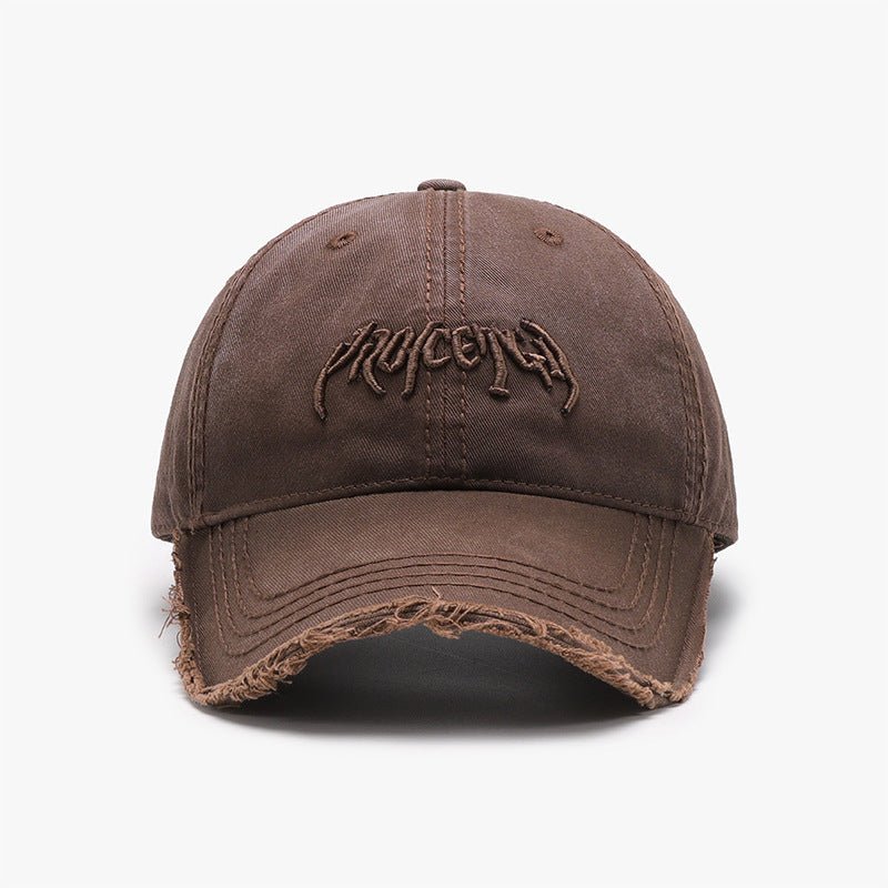 Letter Three - dimensional Embroidery Soft Top Burr Men's Baseball Cap - E. M. E. LLC0