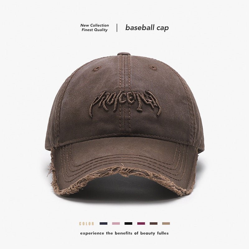 Letter Three - dimensional Embroidery Soft Top Burr Men's Baseball Cap - E. M. E. LLC0