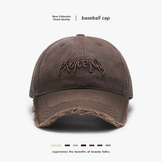 Letter Three - dimensional Embroidery Soft Top Burr Men's Baseball Cap - E. M. E. LLC0