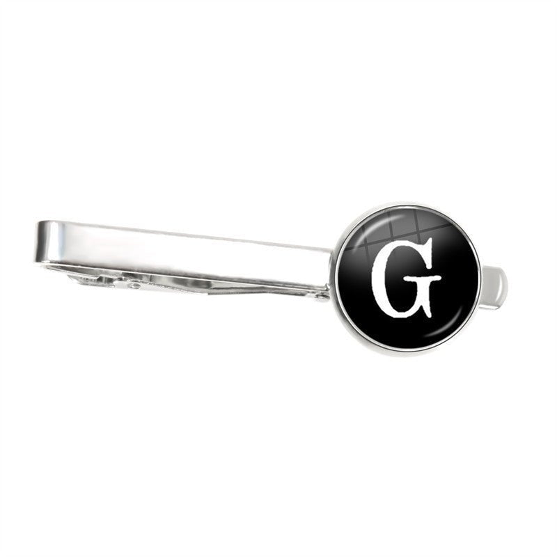 Letter Tie Clip Decoration With French Shirt - E. M. E. LLC0