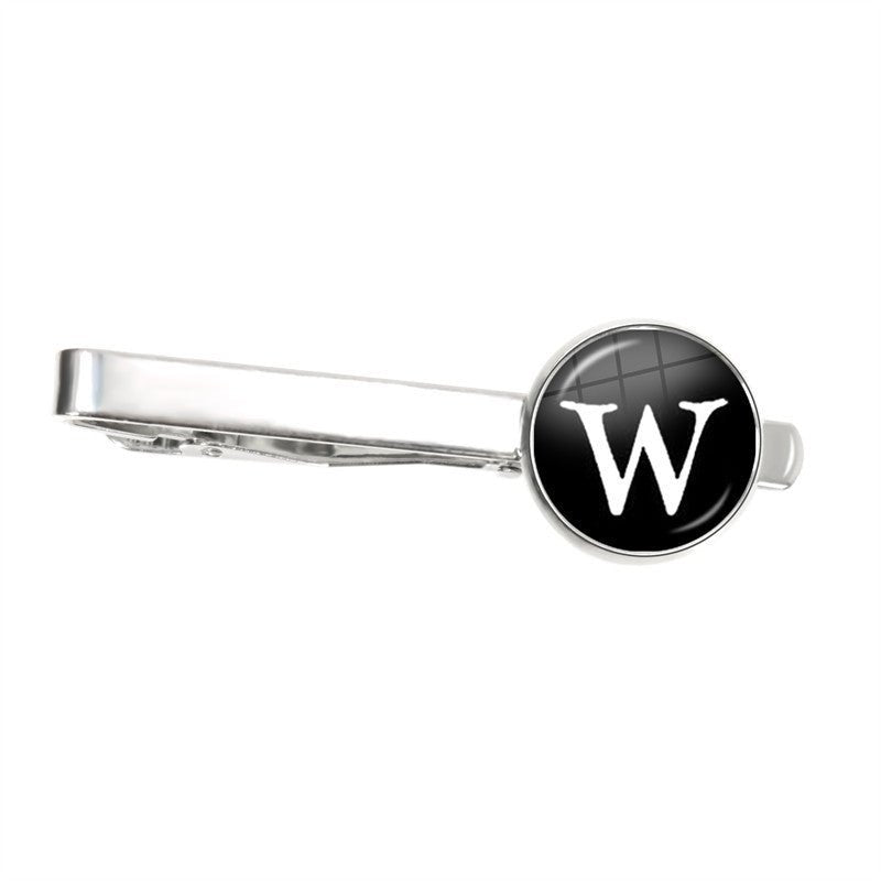Letter Tie Clip Decoration With French Shirt - E. M. E. LLC0