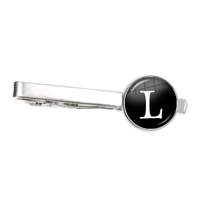 Letter Tie Clip Decoration With French Shirt - E. M. E. LLC0