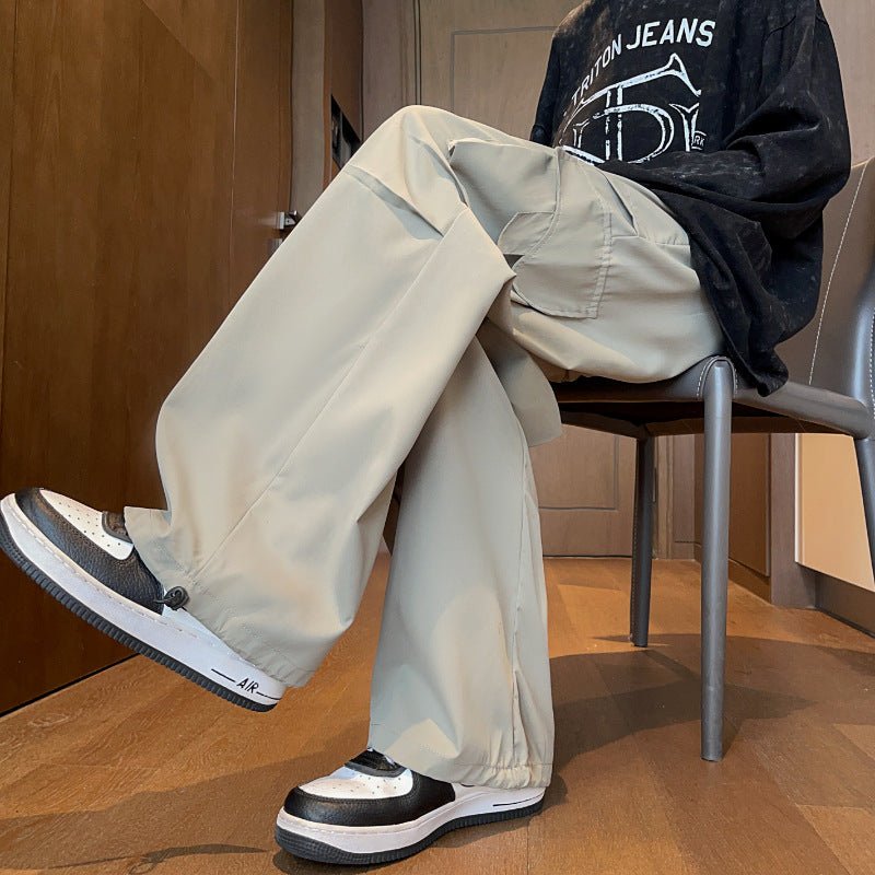 Loose Hong Kong Style Ins Straight Casual Pants - E. M. E. LLC0