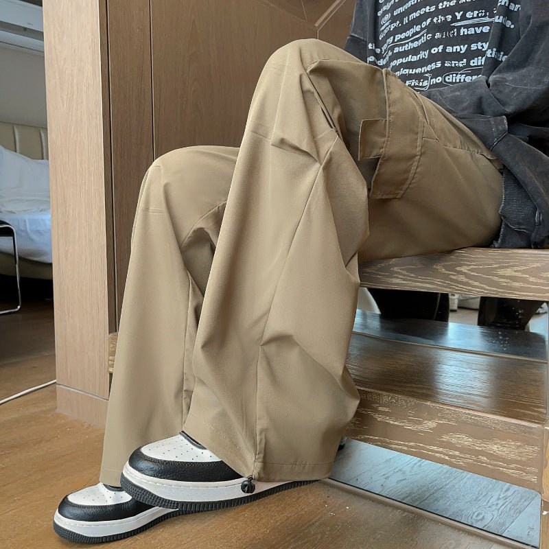 Loose Hong Kong Style Ins Straight Casual Pants - E. M. E. LLC0
