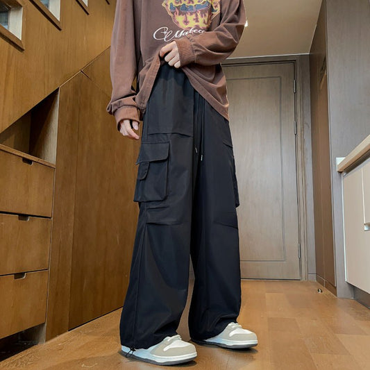 Loose Hong Kong Style Ins Straight Casual Pants - E. M. E. LLC0