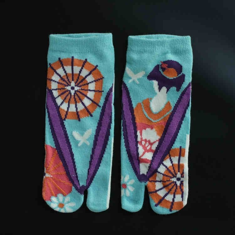 Men's And Women's Cotton Two - finger Socks - E. M. E. LLC0