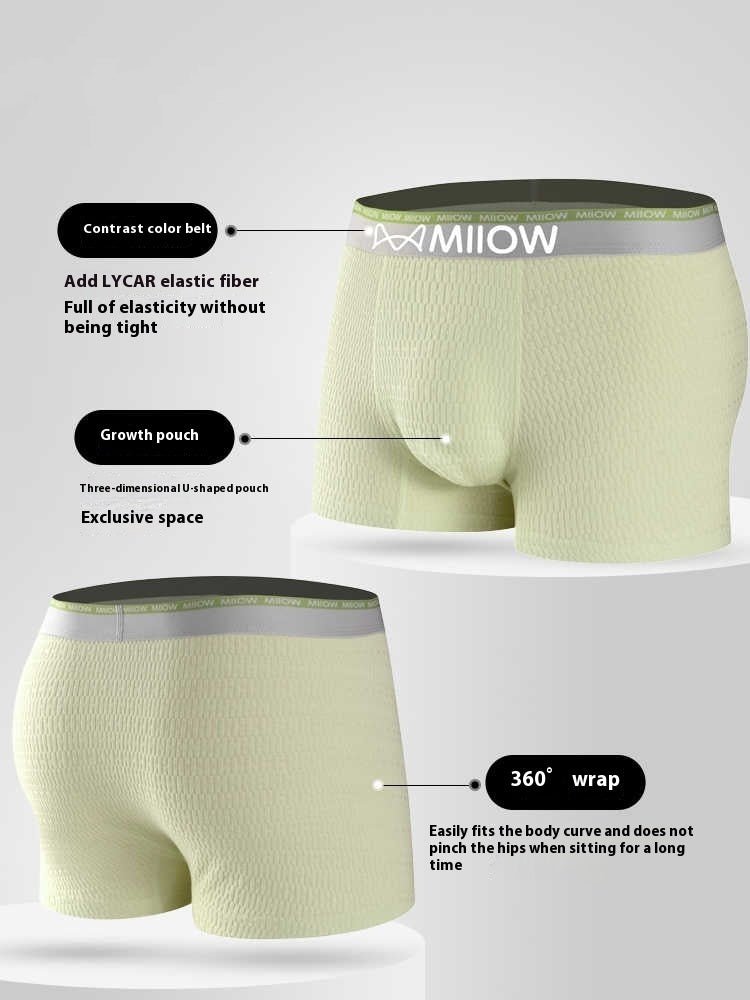 Men's Bubble Cotton Underwear Pure Cotton Antibacterial Breathable Boxers - E. M. E. LLC0