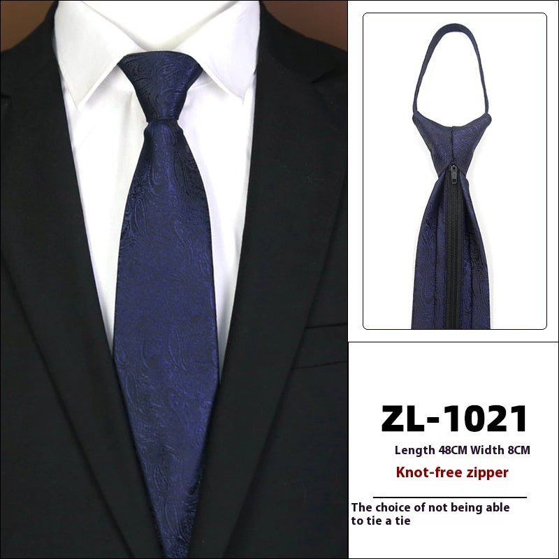 Men's Formal Wear Business Zipper Tie - free - E. M. E. LLC0