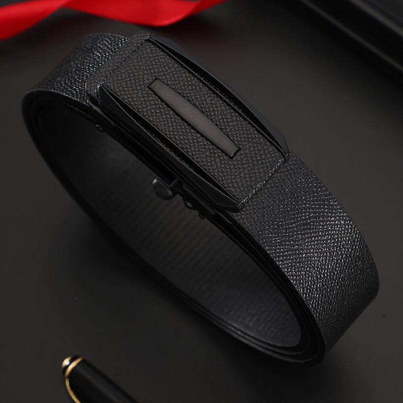 Men's Leather Belt Toothless Automatic Buckle Belt - E. M. E. LLC0